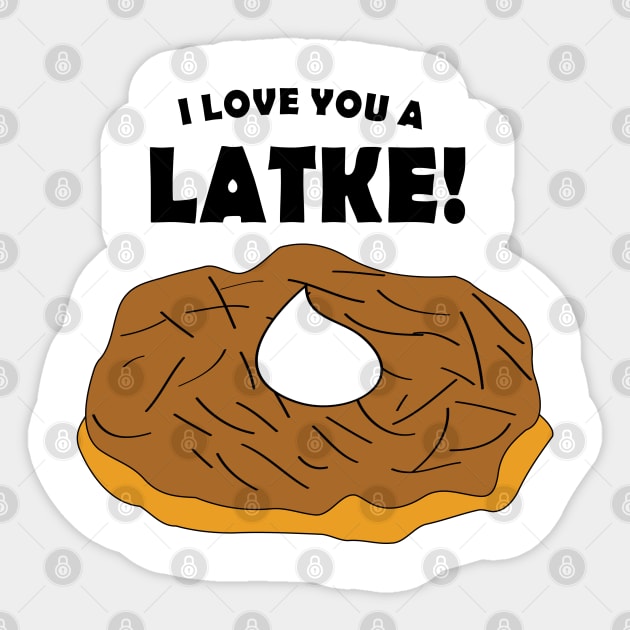 I Love You A Latke! Sticker by DickinsonDesign